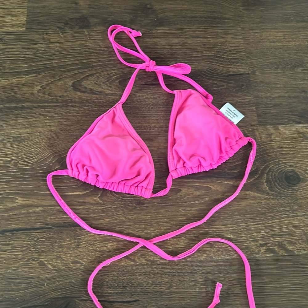 hot pink triangle top